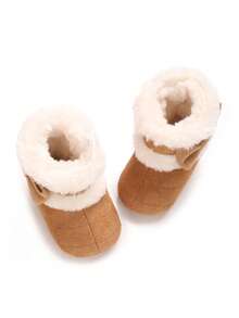 Cute Bow Infant Boots, Plush Comfortable Warm WinterInfanty Snow Boots - Brown - View 6