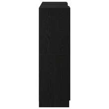Juego de gabinetes de cocina Larryhot de 3 piezas, madera de ingeniería negra, adecuado para varias habitaciones (entrada, baño, oficina), estructura robusta, fácil de montar, ideal para almacenamiento y decoración. - Negro - Ver 8