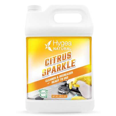 Citrus Sparkle Chemical-Free Heavy Duty Degreaser & All Purpose Cleaner - Pure Citrus Extracts & Natural D-Limonene - Removes Grease, Dirt & Grime (128oz Gallon)