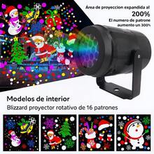 Proyector de Luces Navideñas LED con Múltiples Patrones Intercambiables. Lámpara Decorativa Exterior e Interior para Fiestas y Navidad. - Negro - Ver 5