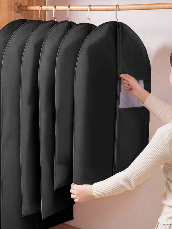 1 قطعة/5 قطع غطاء غبار سوداء للسوستة، غطاء غبار رف الملابس، نسخة منزلية قابلة للغسيل، حقيبة تخزين السترات والبدلات، غطاء غبار الملابس، حقيبة خزانة الملابس، مناسبة لتخزين الملابس في مختلف المواسم. 5/1 قطعة حقيبة غبار ملابس شفافة قابلة للغسيل، 4 أحجام - حقيبة ملابس بدلة/فستان مع سوستة، حقيبة تخزين الملابس - حقيبة تخزين ملابس شفافة مقاومة للماء والرطوبة للحفاظ على نظافة خزانتك وترتيبها