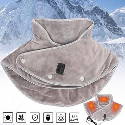 Ergonomic Wearable Heating Pad For Neck Shoulders & Back Pain Relief, 3 Customizable Heat Settings With Auto Shut-Off Protection, Machine Washable Design For Home Office Use - Ideal Gift For Men Women & Parents