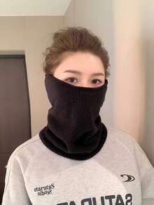 New Autumn And Winter Wave-Pattern Fleece Vertical Stripe Cycling Mask For Men And Women, Multifunctional, Windproof, And Warm, Perfect For Cycling, Skiing.