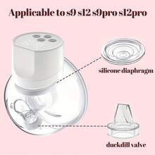 12Pcs Duckbill Valve Silicone Diaphragm, Compatible With Momcozy S9 Pro / S12 Pro / S9 / S12Breastpump, Electric Breast Pump Replacement Parts Accessories - Multicolor - View 4