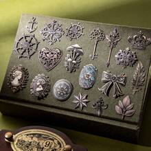 have a good day 1盒100张各种复古风格立体图案贴纸个性垃圾日记美学手机壳DIY拼贴卡片材料手工手账艺术剪贴簿办公和学校用品 - 彩色 - 查看 9