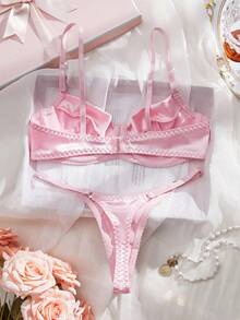 Rosa, süß & elegant französischer Stil sexy Dessous-Set für Frauen