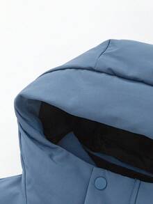 Balabala 男孩和女孩羽绒夹克 可爱连帽 冬季 2024 外套 - 灰藍 - 查看 4