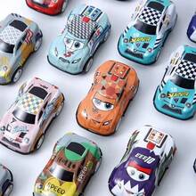 Metal Shell Wind-Up Mini Cartoon Alloy Die-Cast Toy Car, Multiple Colors And Patterns Available - Ideal As Party Favors And Christmas Gifts - Random Styles and Colors - View 7
