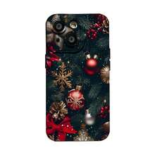 Funda para teléfono con diseño "Navidad, Adorno". Compatible con fundas ,  17,  16 Pro Max,  15 Pro Max,  13 y  12. Fabricada en TPU, ofrece protección contra golpes y caídas. Un regalo encantador para familiares, amigos, en días festivos y ocasiones especiales. - Negro - Ver 8