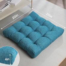Floor Pillow Seating Cushions For Adults Set Of 2 Sitting Large Square Pillow Memory Foam 20 X 20 X 4 Inch Teal
