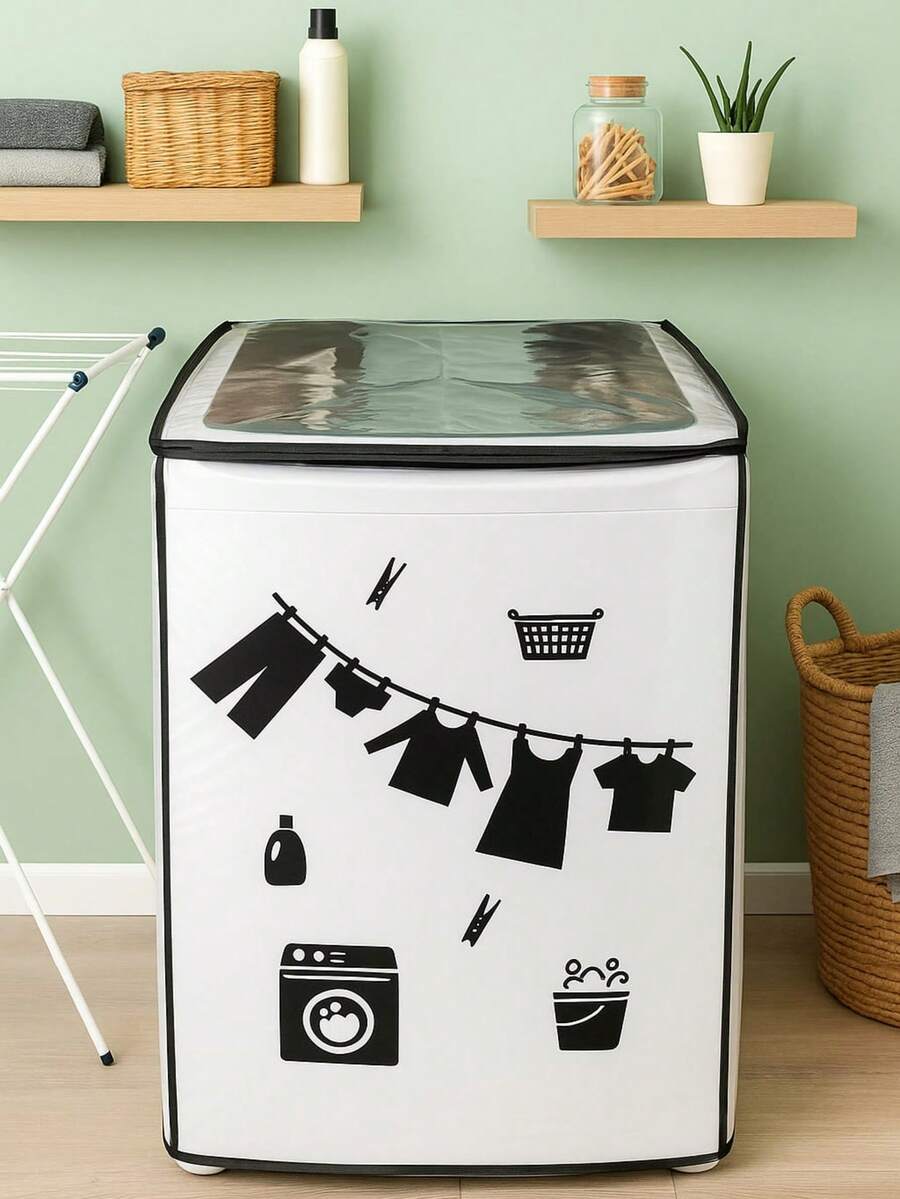 Capa Maquina de Lavar Roupa Superior PVC Varal (G) Brastemp Electrolux Consul  13 14 15 Kilos