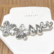 Bộ 6-18 bông tai CCB thời trang dành cho nữ, phong cách và thanh lịch, thích hợp để đeo hàng ngày, dự tiệc và tụ tập - Bạc - Xem 8