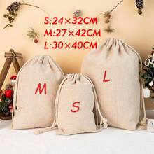 1 pièce Sac personnalisé du Père Noël, Sac cadeau du Père Noël, Sac de Noël, Sac cadeau de fête, Sac de Noël avec nom, Grand sac du Père Noël, Sac de Noël familial, Fournitures de cadeaux de Noël - Blanc - Voir 7