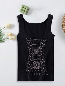 1pc Women Shapewear Camisole, Seamless Waist Trainer Vest, Minimalist Dily Slimming Camisole