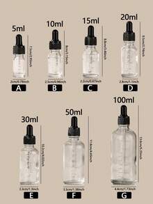 1PC 5ml-100ml Dropper Bottles With Scale Reagent Eye Drop Glass Aromatherapy Liquid Pipette Bottle Refillable Bottles Travel Perfume Bottle Containers