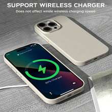 Liquid Silicone Phone Case In Solid Yellow - Anti-Yellowing & Soft Protective, Compatible With [Device], Waterproof, Shockproof, Anti-Fall, Anti-Scratch - 款式1(1pc) - 查看 5