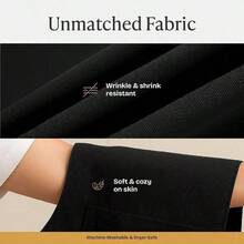 Minimalist Black Chef Apron - Pocket-Free, Unisex Adult Apron For A Sleek Look | Kitchen Essentials/Chef Aprons/Beginner Kitchen Tools/Cooking Must-Haves - Black - View 3