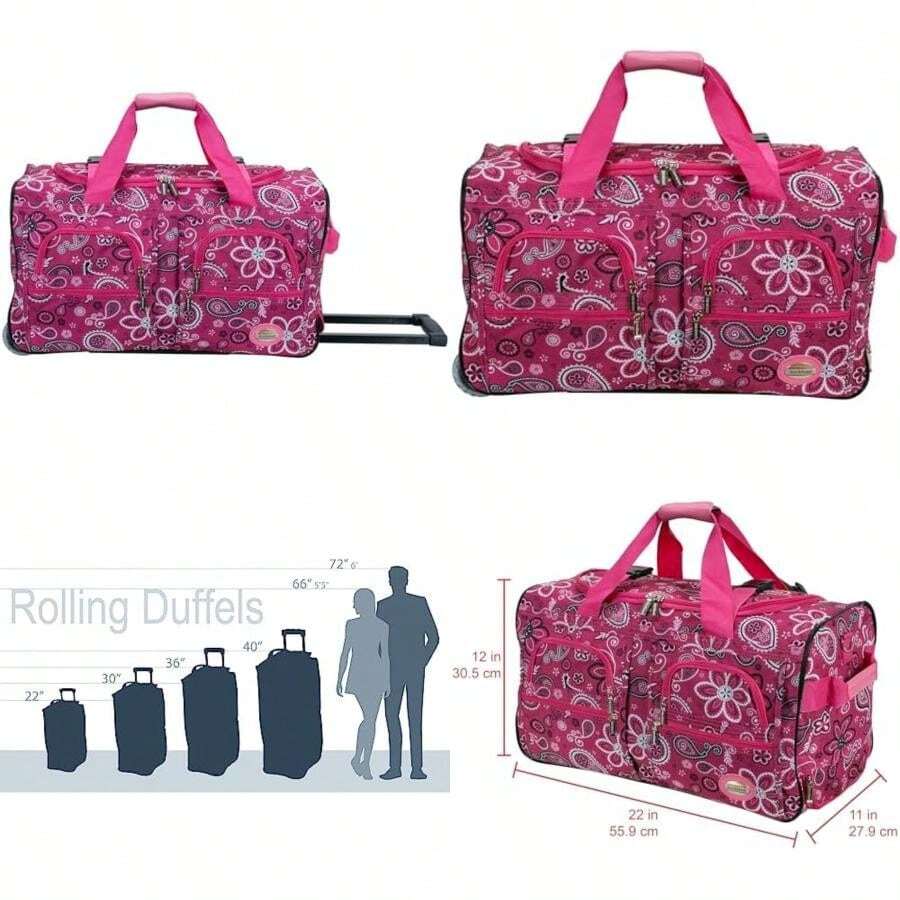 Rockland Bolsa de con ruedas, , 7.62, Bolsa de con ruedas(PINKBANDANA) - Tipo 4 - Ver 1