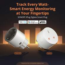 S60ZBTPG,SONOFF Zigbee Smart Plug (Requires Zigbee Gateway) – Remote Control, Energy Monitoring, Timer Schedules, Overload Protection, Zigbee Repeater, Compatible With EWeLink App - 白色 - 查看 3