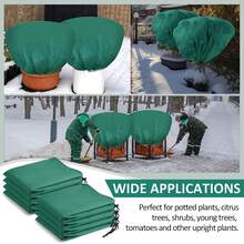 2 Packs Green Heavy Duty Plant Frost Covers 100x80cm, Reusable Winter Frost Blanket Outdoor Potted Plants, Shrubs, Rose Flowers, Cold Weather Cover - Green - View 3