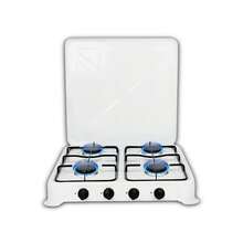 Portable Gas Stove 4 Burner Camping Caravan LPG Cooktop Desktop Cooker For Outdoor Indoor - White - View 3