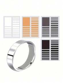 透明戒指尺寸调节器，隐形戒指尺寸缩小器，女士松紧戒指调节器，透明DIY缝纫珠宝工具套装，松紧戒指调节套装 - 适用于结婚戒指和珠宝，佩戴舒适 - 彩色 - 查看 4