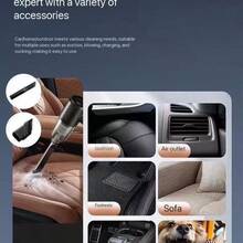 Upgraded 3-In-1 Car Vacuum Cleaner With Suction, Blowing, And Charging. This Rechargeable Cordless Mini Vacuum Features Powerful Suction. Perfect For Cleaning Your Car, Office, Or Home. Also Suitable For Outdoor Camping And Inflating/Blowing. - 黑色 - 查看 6