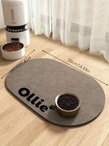 Personalisierte Hundenäpfe mit Namen - individuell gestaltbare Futter- und Wassernapfunterlage, strapazierfähige Gummi-Hundenäpfe, geeignet für Training, komfortables Design, ideales Geschenk, Haustier-Komfort-Accessoire, modisches Haustier-Accessoire, hochwertiges Material, Hundebesitzer - Grau - Übersicht 2