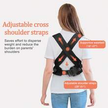 Newborn Carrier, Baby Carrier Newborn To Toddler, Ergonomic Baby Sling With Head Support - màu đen - Xem 6