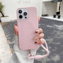 1 件极简主义 IMD 闪光手机壳,低调奢华粉色/米色/黑色/蓝色,大相机孔,防震厚 TPU 手机壳适用于 Apple/系列 - 粉色 - 查看 5
