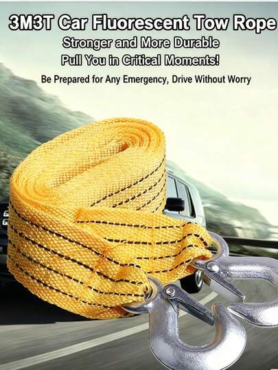 1pc Heavy Duty Car Tow Rope, Suitable For Towing