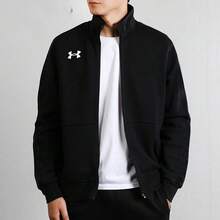 Under Armour Áo khoác cổ đứng dệt kim tập luyện thể thao ngoài trời mới cho nam - màu đen - Xem 2