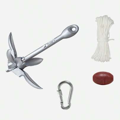 Kayak Canoe Jet Ski  Paddle Board Folding Grapnel Anchor Kit 0.7kg/1.5kg With Rope