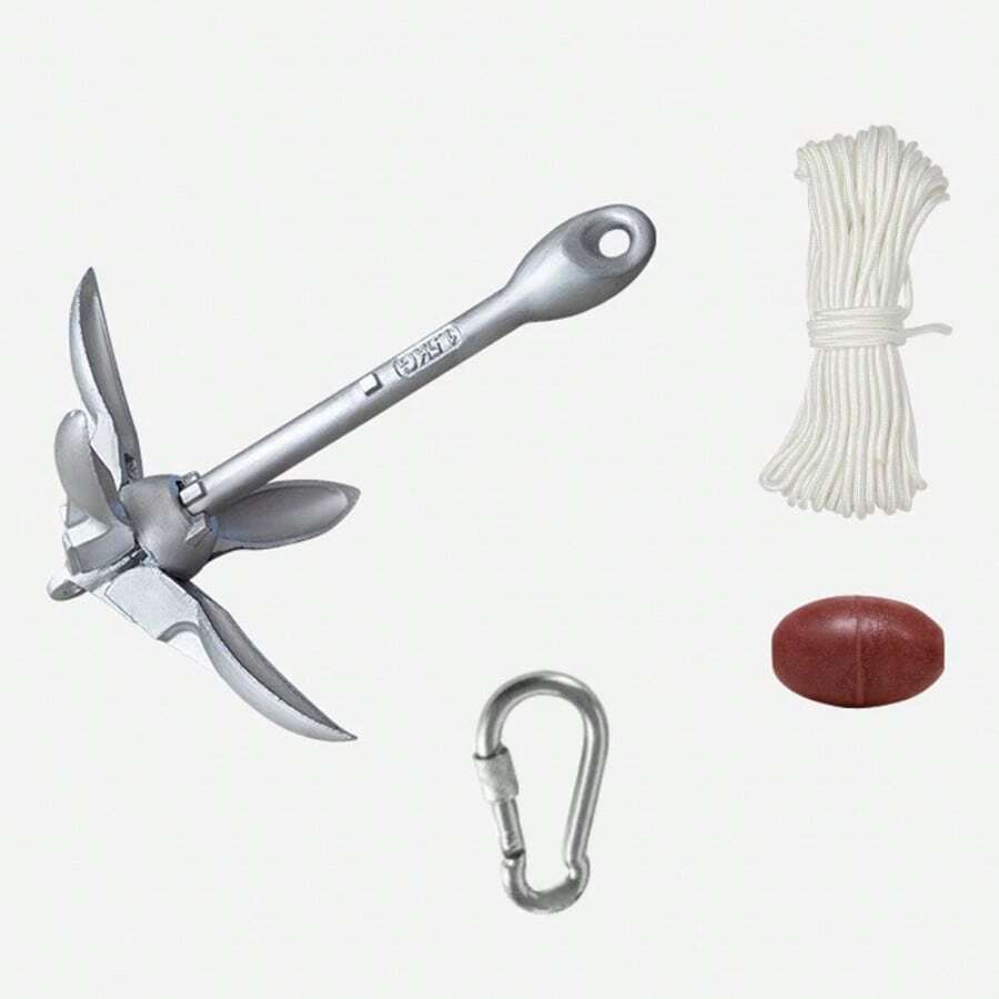 Kayak Canoe Jet Ski  Paddle Board Folding Grapnel Anchor Kit 0.7kg/1.5kg With Rope - 1.5KG - View 1