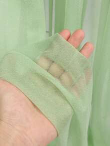 10件装通用优雅雪纺椅套，奶酪布椅背装饰丝带，透明雪纺蝴蝶结装饰丝带，适用于婚礼招待会、教堂走道装饰、派对、酒店、活动、情人节、生日、家庭聚会、仪式、摄影道具 - 彩色 - 查看 5