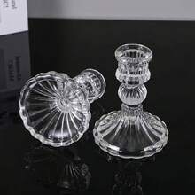 3/2 szt./1 szt. szklanych świeczników, stojące europejskie retro tłoczone kryształowe świeczniki, dekoracja stołu w salonie na walentynki, aromaterapeutyczna podstawa świecy, romantyczna dekoracja - świeczniki i świeczniki do domu, salonu, sypialni, hotelu/restauracji/przestrzeni komercyjnej - idealne na wesela, walentynki i Nowy Rok