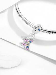 1件装 时尚925纯银蝴蝶系列串珠，适合女士手链、手镯DIY首饰制作及日常穿搭配饰，适合女孩佩戴 - 串珠 - 查看 5