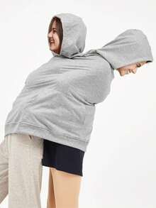 Besties & Couples Must-Have,Women's Unique Long Sleeve Hoodie With Two Hoods Oversized One-Size For Fall/Autumn&Winter,Essential For Outings And Home Use,Autumn/Fall Clothes For Women,Winter Clothes For Women,Halloween Clothes For Women,Christmas Outfit Women,Christmas Women's Clothing,Going Out Tops For Women,Chic,Hoodie For Women,Street Wear,Y2K