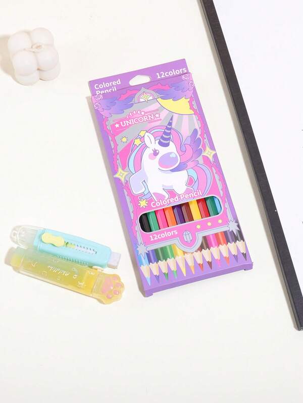 12-Piece/Set Animal Pattern Cover Colored Pencil Set, Smooth Writing With Break-Resistant Lead, Ideal For Artists For Drawing And Doodling, Stylish Colored Pencils For Carrying, A Gift For Friends