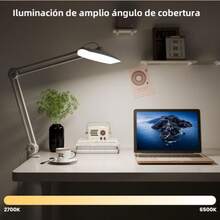 KINGSTEAM La lámpara LED en forma de tiburón tiene una luminancia ajustable y tres tonos de luz, y es amiga con los ojos - Tipo de Enchufe A USA (110-127V) - Ver 5