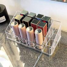 1PC Jumbo Clear Acrylic Makeup Display Case Must-Have Desktop Organizer For All Lipsticks, Lip Glosses & Nail Polishes - Clear - View 7