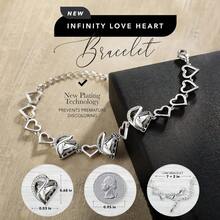 Infinity Love Heart Bracelet Birthstone Bracelets For Women With Healing Crystals AllergyFree Jewellery For Women With Gift Box SilverTone Link Charm Bracelet 7inch Chain 2inch Extender