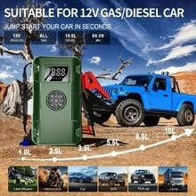 Car Jump Starter - Army Green - View 11