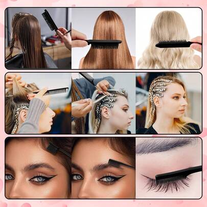 15件套粉色美发造型工具套装 – 包括缎面睡帽、喷雾瓶、宽齿梳、边缘梳、发夹、头皮按摩器、弹性发圈等 – 女士、女孩、卷发、编发及日常造型的完整护发配件套装，适用于头发、旅行、美发产品、美发工具、美发用品、理发师、理发配件、理发店、美发设备