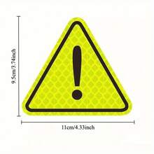 2 Triangle Safety Stickers; Diamond And Exclamation Mark Design - Colorful, For Motorcycles, Cars, Bicycles - High Adhesion Sticker; Helmet Sticker, Vehicle Visibility, Sign Style, Visibility Stickers, Road Signage Decals, Geometric Pattern, Glossy Finish, Durable Adhesive, Warning Markers, Bicycle Enthusiasts, Safetyconscious Users - 2 pcs - View 2