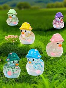 混合夜光树脂装饰件、绿色迷你景观装饰、迷你鸭子夜灯挂饰、全新夜灯微型动物树脂工艺品、可爱夜光闪光迷你鸭子、戴帽子的迷你鸭子、荧光仙女花园装饰、可爱动物微景观、适用于迷你花园和水族馆的 DIY 配件、微景观鱼缸挂饰、户外花园挂饰生日毕业最佳礼物 - 彩色 - 查看 9