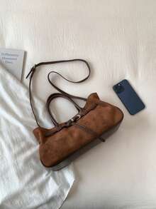 2025 New Vintage Large Capacity Handbag, Matte Commuter Shoulder Bag, Fashionable Tote Bag For Going Out