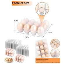 50 Pack 12 Count Plastic Cartons - Bulk Cheap Reusable Containers Chicken Eggs, Dozen Storage Solutions. 50 - 50 - View 1