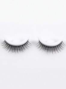 1pair Self-Adhesive False Eyelashes, Glue-Free DIY Lashes, Easy To Wear ,Natural Soft Reusable Lashes For Beginner Strip Lashes,Lashes,Eyelashes,Fake Lashes - Natural Lashes - View 8