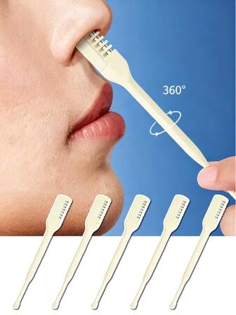 3/5 Pieces Of 360 ° Rotating Nose Hair Trimmer, Portable Manual Removal Tool, Suitable For Both Men And Women